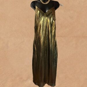Express Gold Slip Dress